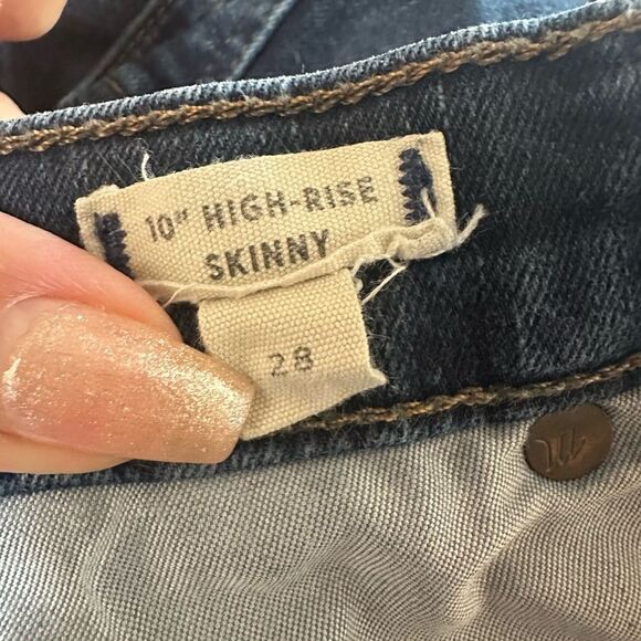 Madewell 10” High Rise Dark Blue Skinny Jeans - Picture 10 of 12